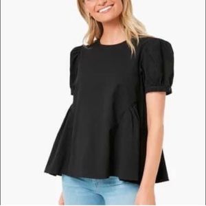 Tuckernuck size XXL Black Julianna bow back top. NWOT